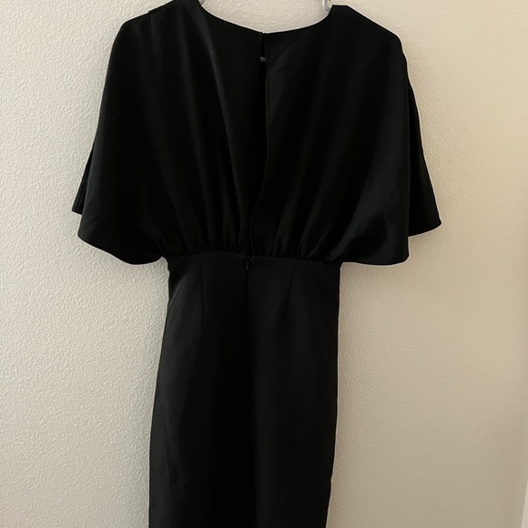 ASOS black short fitted dress with button detail short wing sleeves Size 2 - Picture 4 of 5